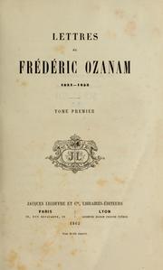 Cover of: Œuvres complètes de A.-F. Ozanam