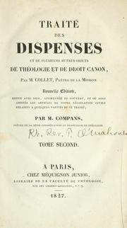 Cover of: Traité des dispenses et de plusieurs autres objets de théologie et de droit canon