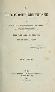 Cover of: La philosophie chrétienne by Gioacchino Ventura di Raulico