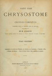 Cover of: Oeuvres complétes de Saint Chrysostome