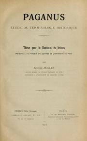 Cover of: Paganus by Jacques Zeiller