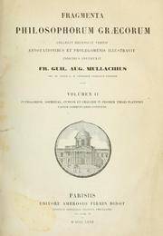 Cover of: Fragmenta philosophorum graecorum