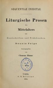 Cover of: Hymni inediti: Liturgische Hymnen des Mittelalters