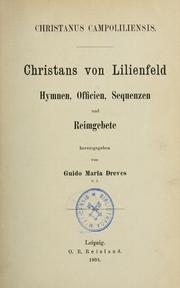 Cover of: Analecta hymnica medii aevi