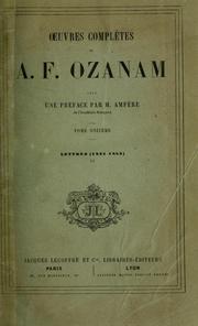 Cover of: Œuvres complètes de A.-F. Ozanam