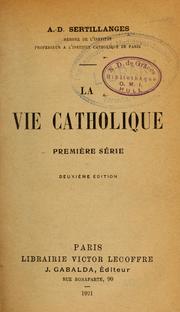 Cover of: La vie catholique