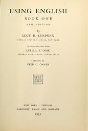 Cover of: Using English by Lucy H. Chapman