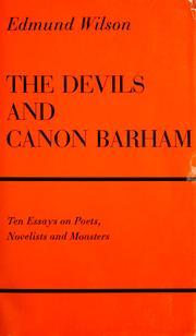 Cover of: The devils and Canon Barham by Edmund Wilson