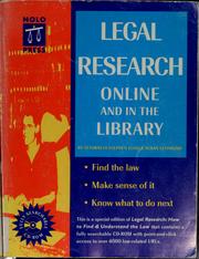 Cover of: Legal research online and in the library