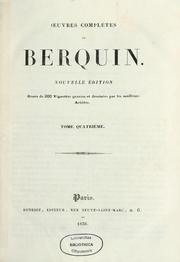 Cover of: Oeuvres complètes de Berquin