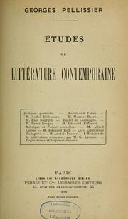 Cover of: Études de littérature contemporaine ...