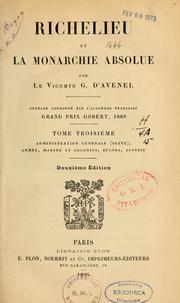 Cover of: Richelieu et la monarchie absolue