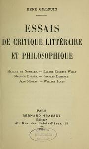 Cover of: Essais de critique littéraire et philosophique