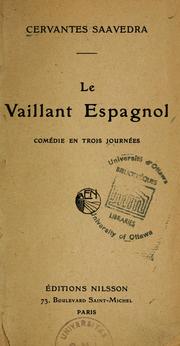 Cover of: Le vaillant Espagnol: comédie en trois journées