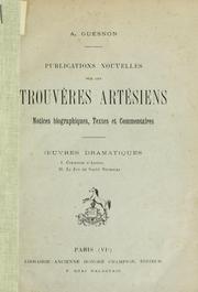 Publications nouvelles sur les trouvères artésiens by A. Guesnon