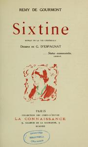 Cover of: Sixtine: roman de la vie cérébrale