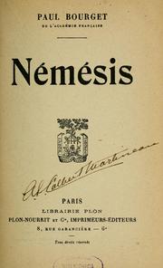 Cover of: Némésis by Paul Bourget