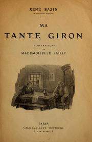 Cover of: Ma tante Giron