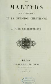 Cover of: Oeuvres complètes by François-René de Chateaubriand