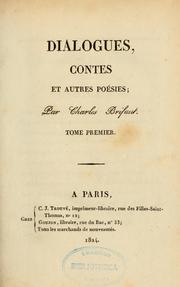 Cover of: Dialogues, contes et autres poésies by Charles Brifaut