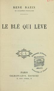 Cover of: Le blé qui lève