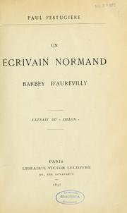 Cover of: Un écrivain normand: Barbey d'Aurevilly