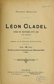 Cover of: Léon Cladel by Robert Bernier