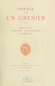 Cover of: Voyage dans un grenier by Charles Marie Gabriel] [Cousin