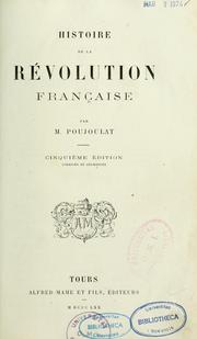 Cover of: Histoire de la Révolution française