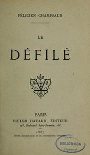 Cover of: Le défilé