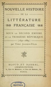 Cover of: Nouvelle histoire de la littérature française
