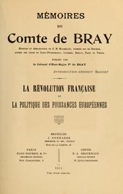 Cover of: Mémoires du comte de Bray