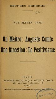 Cover of: Un Maître, Auguste Comte by Georges Deherme