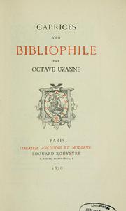 Cover of: Caprices d'un bibliophile