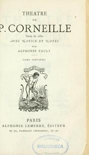 Cover of: Théâtre de P. Corneille by Pierre Corneille