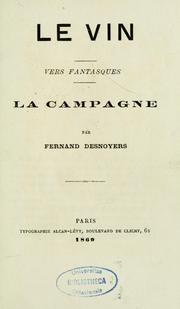 Cover of: Le vin by Fernand Desnoyers