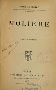 Cover of: Molière by Eugène Pierre Marie Rigal, Eugène Pierre Marie Rigal