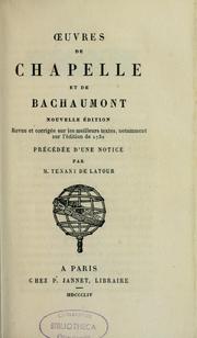 Cover of: Œuvres de Chapelle et de Bachaumont