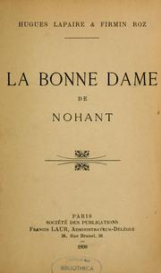 Cover of: La Bonne dame de Nohant by Hugues Lapaire