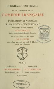 Cover of: L'impromptu de Versailles by Molière
