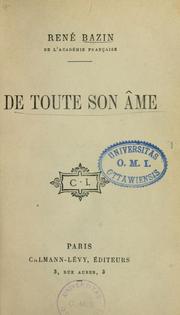 Cover of: De toute son âme