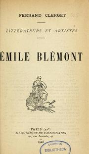 Cover of: Émile Blémont