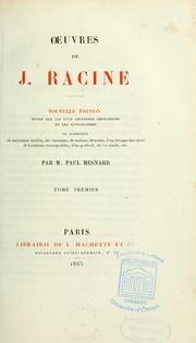 Cover of: Oeuvres by Jean Racine
