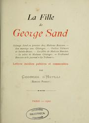 Cover of: La fille de George Sand by George Sand