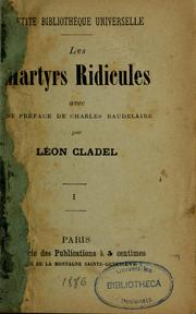 Cover of: Les martyrs ridicules