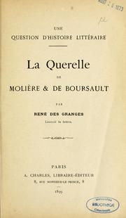 Cover of: La Querelle de Molière et de Boursault