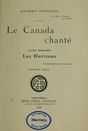 Cover of: Le Canada chanté