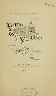 Cover of: Le Canada chanté