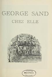 Cover of: George Sand chez elle by Aurore Sand