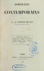 Cover of: Portraits contemporains et divers by Charles Augustin Sainte-Beuve